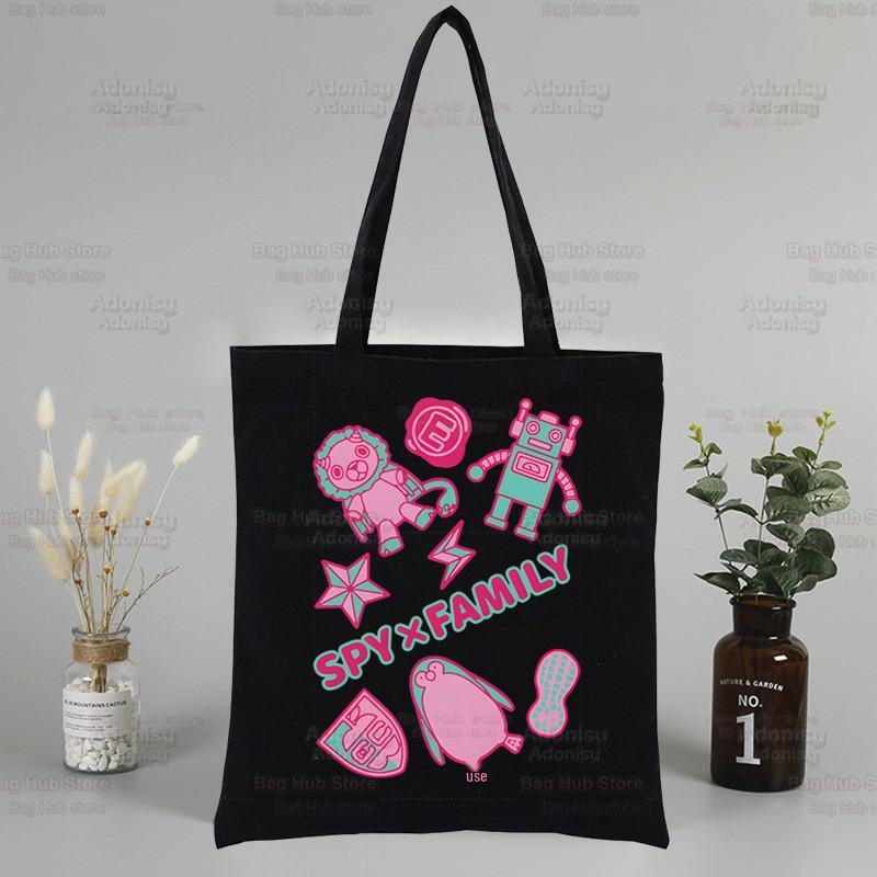 Spy X Family Anime Canvas Tote Bag - Harajuku Style Shoulder Bag for Students & Shopping