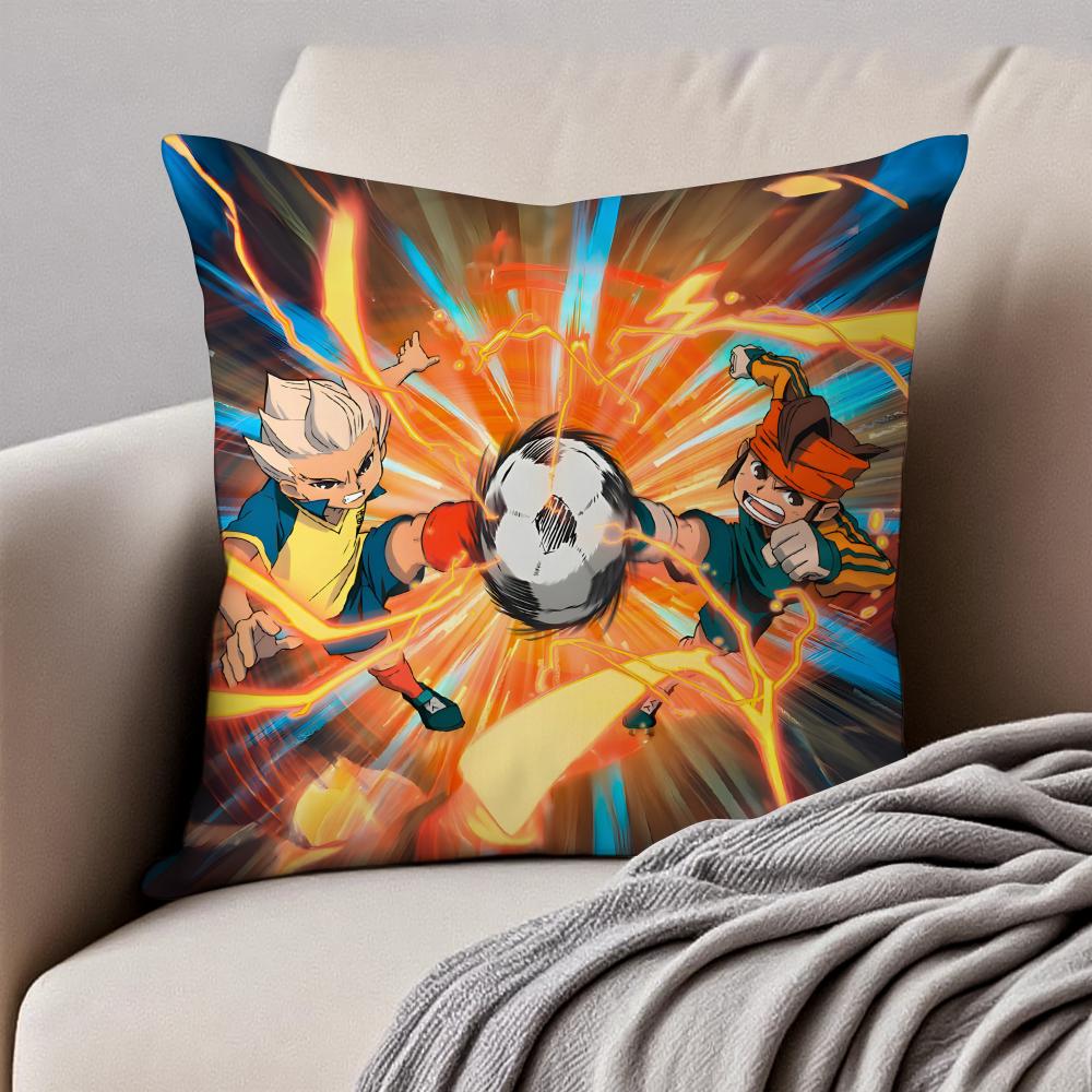 game energetic anime IInazuma EEleven Cushion Cover Pillowcase Antidustmite Invisible Zipper Short Plush Sofa Cushion