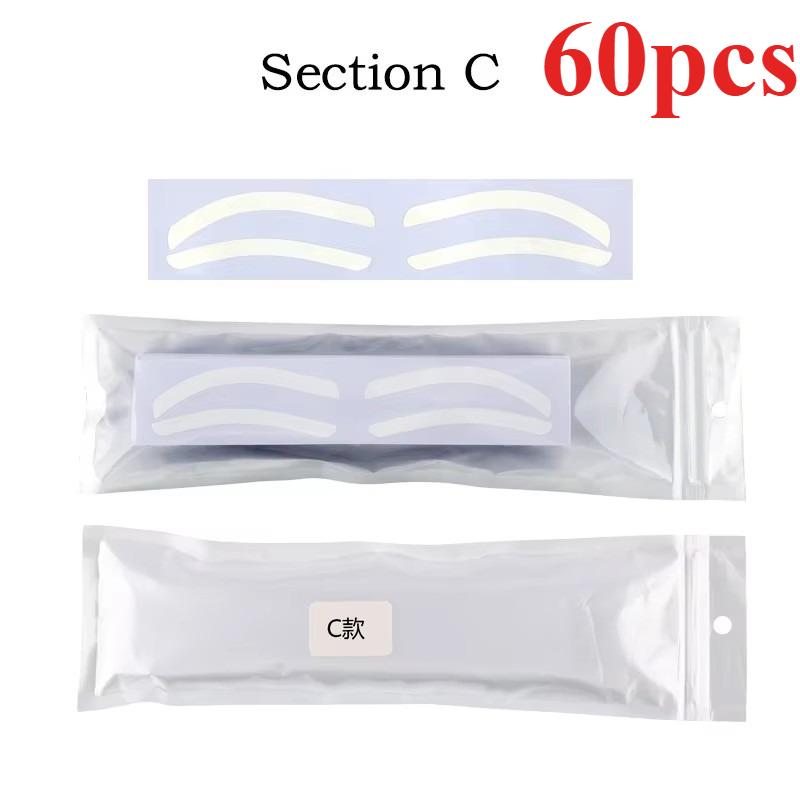 10/30/60PCS Disposable Eyebrow Design Stencil Eyebrow Tint Airbrush Auxiliary Sticker For Brows Shaping With Single