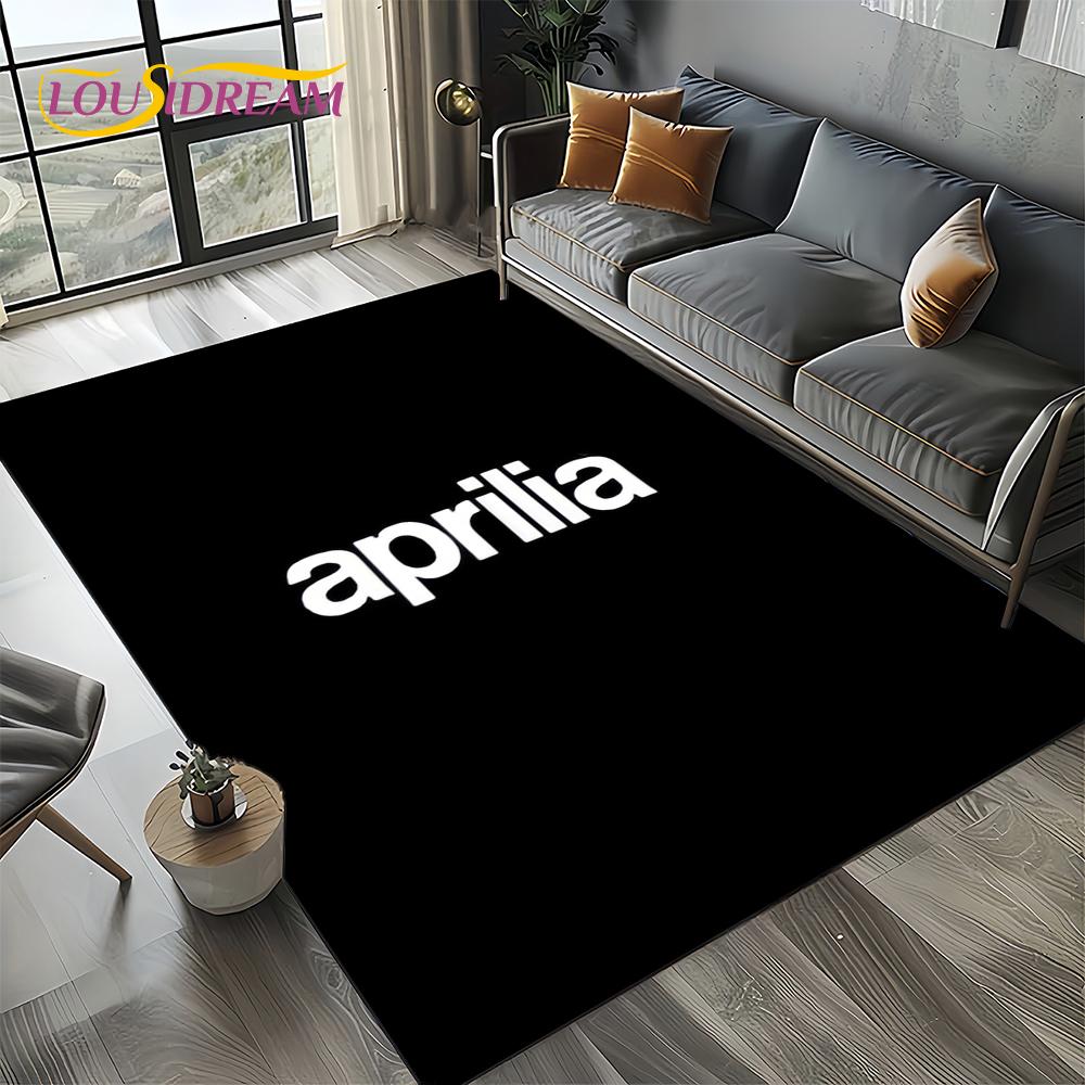 2025 Aprilia Racing Car Logo Motorcycle Carpet Rug for Bedroom Living Room Home Sofa Decoration,kids Play Decor Floor Mat Gift