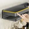 Sturdy Carbon Steel Wall Mounted Kitchen Storage Shelf Effortlessly Assembly Portable Designs for Space Saving
