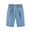 Girl Summer Shorts Elastic Waist Adjustable Drawstring Casual Shorts with Pockets Loose Fit Wide Leg Shorts