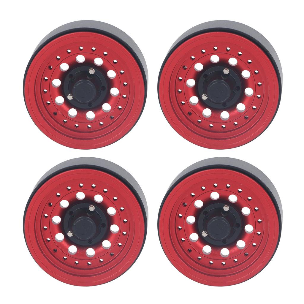 4PCS RC Beadlock Wheel Rim Set 1.9 Inch Aluminum Alloy 1 10 RC Car Wheel Hub for Axial SCX10 I II III