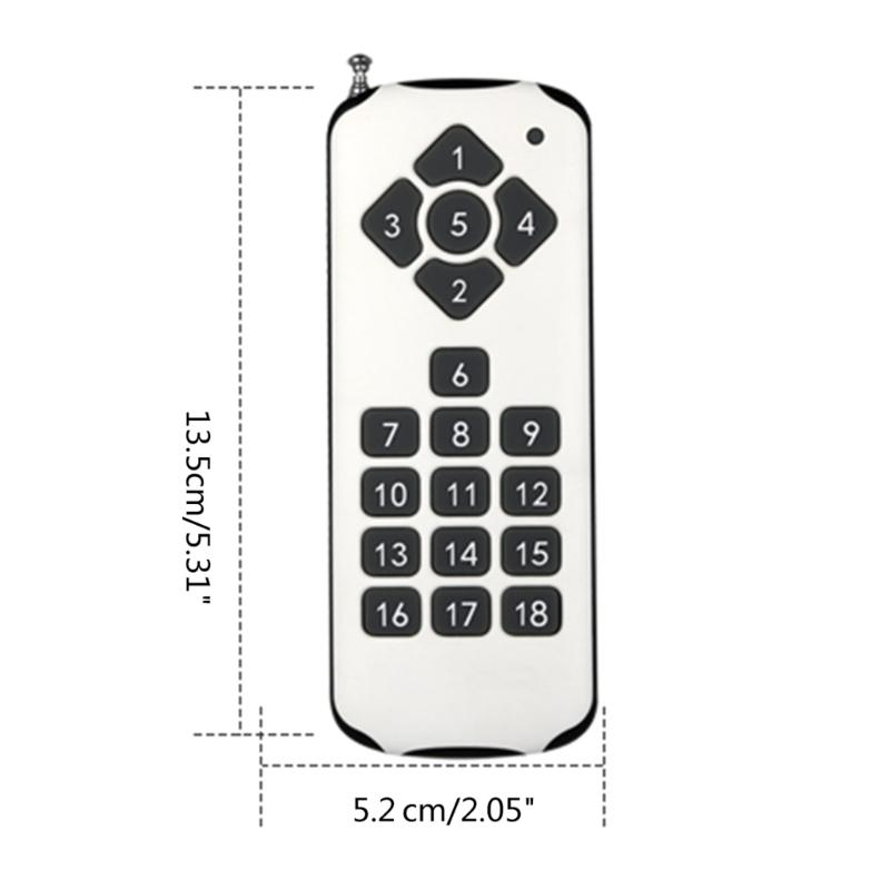 315Mhz/RF433Mhz Wireless Remote Control Switch DC 12V-36V Relay 18CH Receiver Controller and 18Button Transmitter