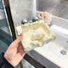 Decorative Cheese Soap Box Ceramic Desktop Ornament Multi-purpose Drain Soap Holder  Bathroom