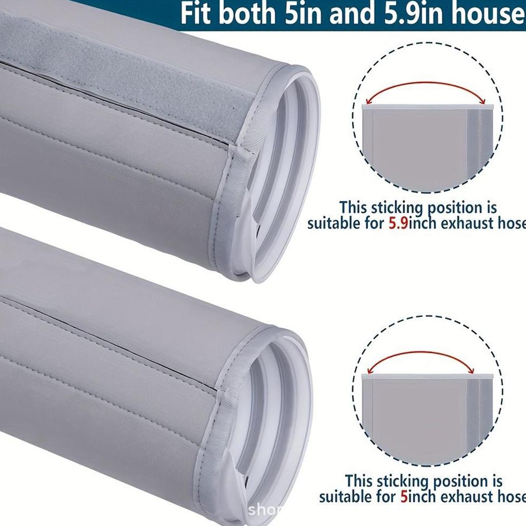 air conditioner Insulated protective cover with 2 straps and 1 luggage strap AC exhaust pipe dust cover Exhaust Tube Accessories