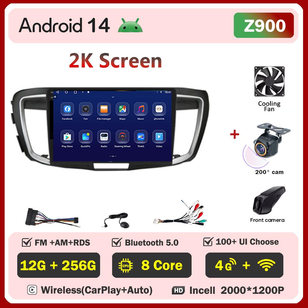 Car Multimedia Player For HondaAccord 9 2.4L 2.0L 2012-2018 Stereo Head Unit Car Radio Wireless Android Autoradio Touch Screen
