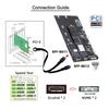 Cablecc Dual Oculink to NVMe NGFF PCIe SSD 2280 22110mm Adapter SFF-8612 SFF-8611 M-Key M.2 (for Motherboard)