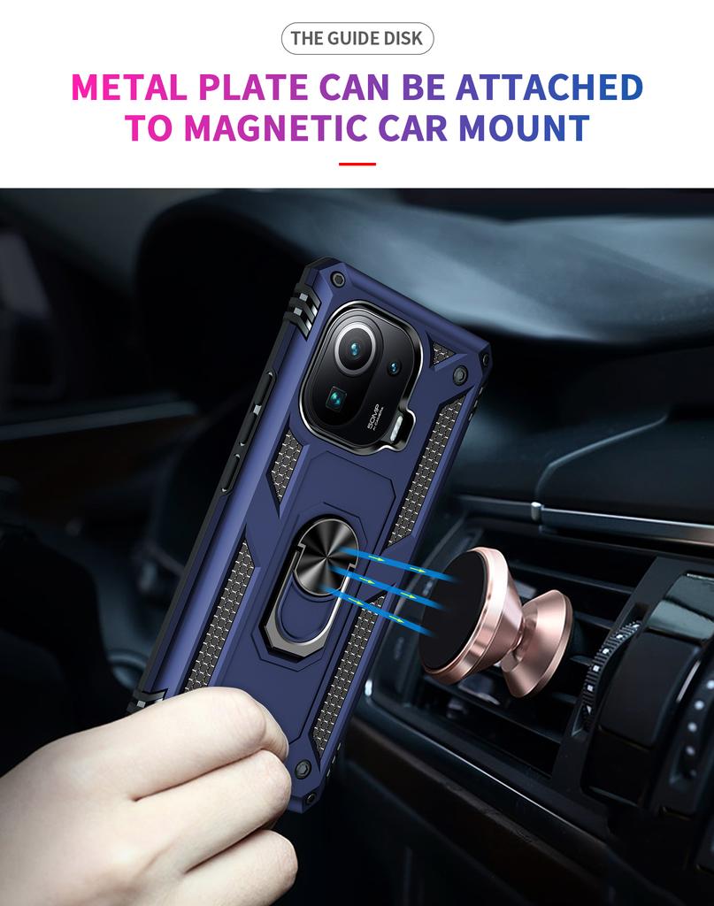 Shockproof Cover For Xiaomi Mi 11 Pro Case Mi 11 Pro Ring Holder Phone Case For Xiaomi Mi11 Pro 11Pro Funda Coque Business Capa