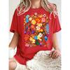 Bohemian Colorful Flowers Design Women T-Shirt Casual Y2K Short Sleeves All-Match Cotton T Shirt Oversized Summer