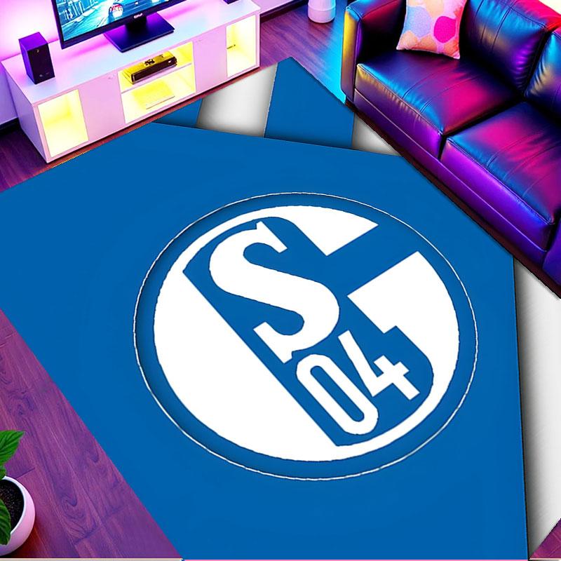 FC Schalke 04 Print Rug, Washable Floor Carpet, For Entryway Dorm Laundry Room Office Study, Home Decor Birthday Christmas Gift