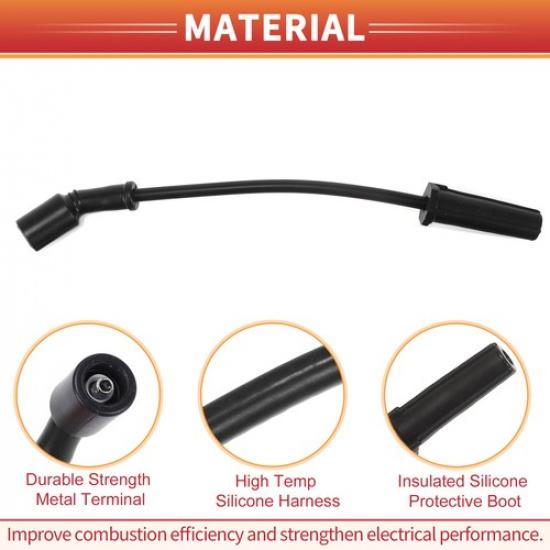 Spark Plug Wire Ignition Coil Cable No.12173579 SEVEN for Chevrolet 96-05