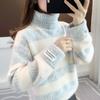 Vinter Turtleneck Genser Dame Pullover Løs Varm Bunnskjorte Dame