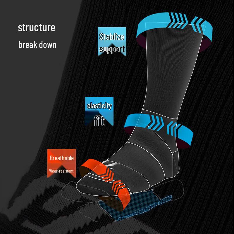 BIKEBROS Unisex Breathable Mid-Calf Sports Socks