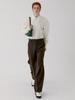 Gua River Wave Wool Trouser [Brown]