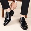 Business-Kleiderschuhe Herren Weichsohle Atmungsaktiv Leder Britische Herrenschuhe Pendler Rindslederschuhe