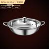 Jingzhouyuan Verdickter Edelstahl-Hot Pot mit Doppelgriffen