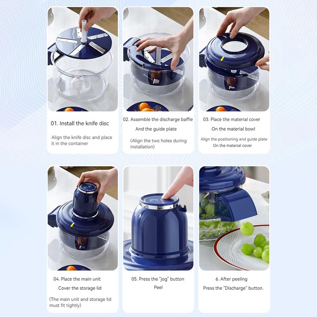 Automatic Electric Grape Peeler Machine - Hands-Free Skin Remover for Berries Fruits Tomato Prep Kitchen Tool Effortless Peeling