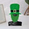 Festive St. Patrick's Day Hat And Beard Set for Men's Costume