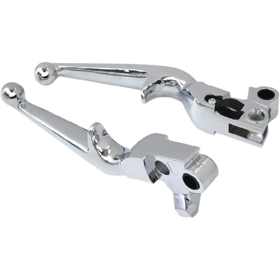 Set of 2 Brake Clutch Lever Fit for Harley-Davidson Electra Glide Ultra Classic FLHTCU 1996-2014 (Silver)