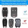 For Chevrolet Key Fob Cover Case With Metal Buckle,Soft TPU Key Shell/Skin,4-Buttons Fit GMC Chevy Colorado Silverado Suburban Tahoe Silverado Remote