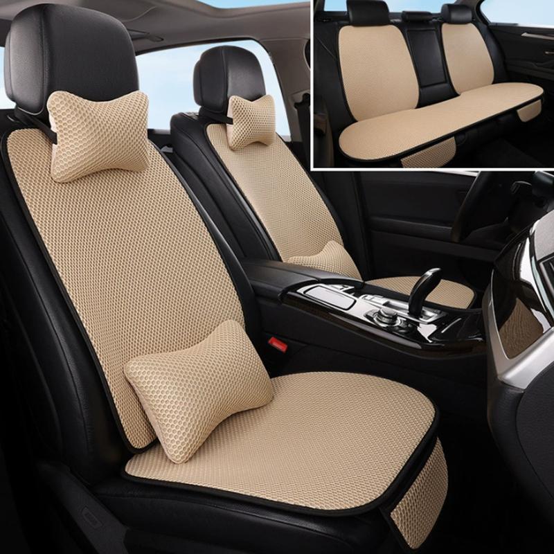 Universal Car Seat Covers for Summer Breathable Front Rear Seat Cushions Comfortable Interior for Most 5 Seat Cars