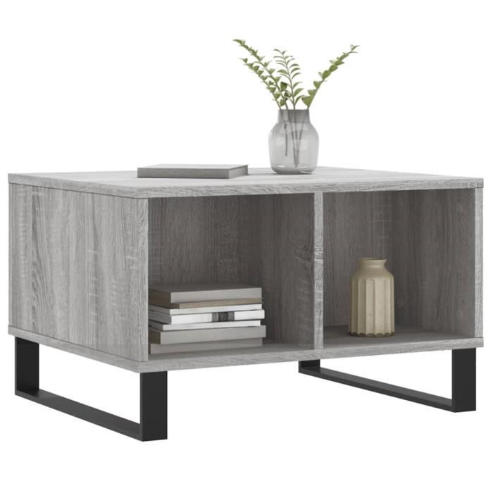 VidaXL Coffee Table Sonoma Grey 60x50x36.5 Cm Engineered Wood 830554