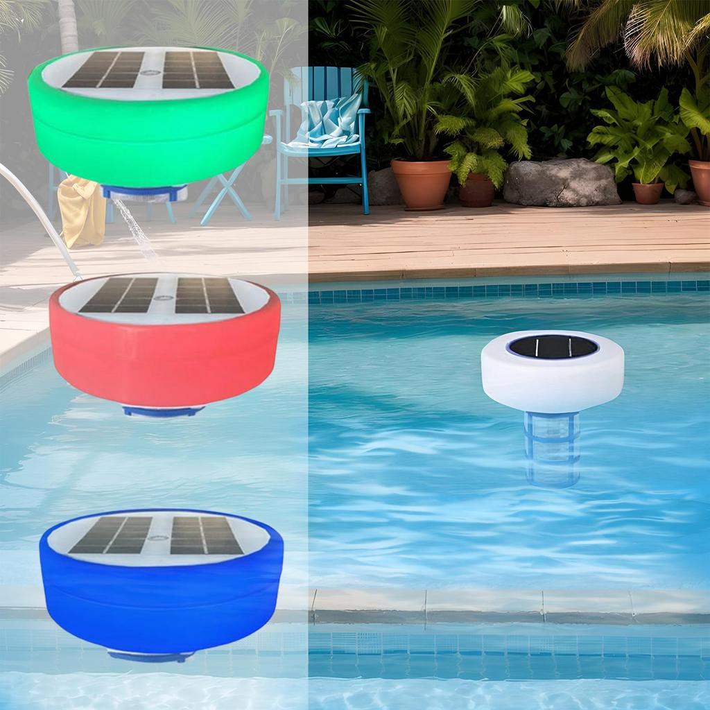 New Solar Pool Ionizer Solar Powered Floating Ionizer Water Cleaner Water Purifier With Multi-Color LED Lights For Freshwater