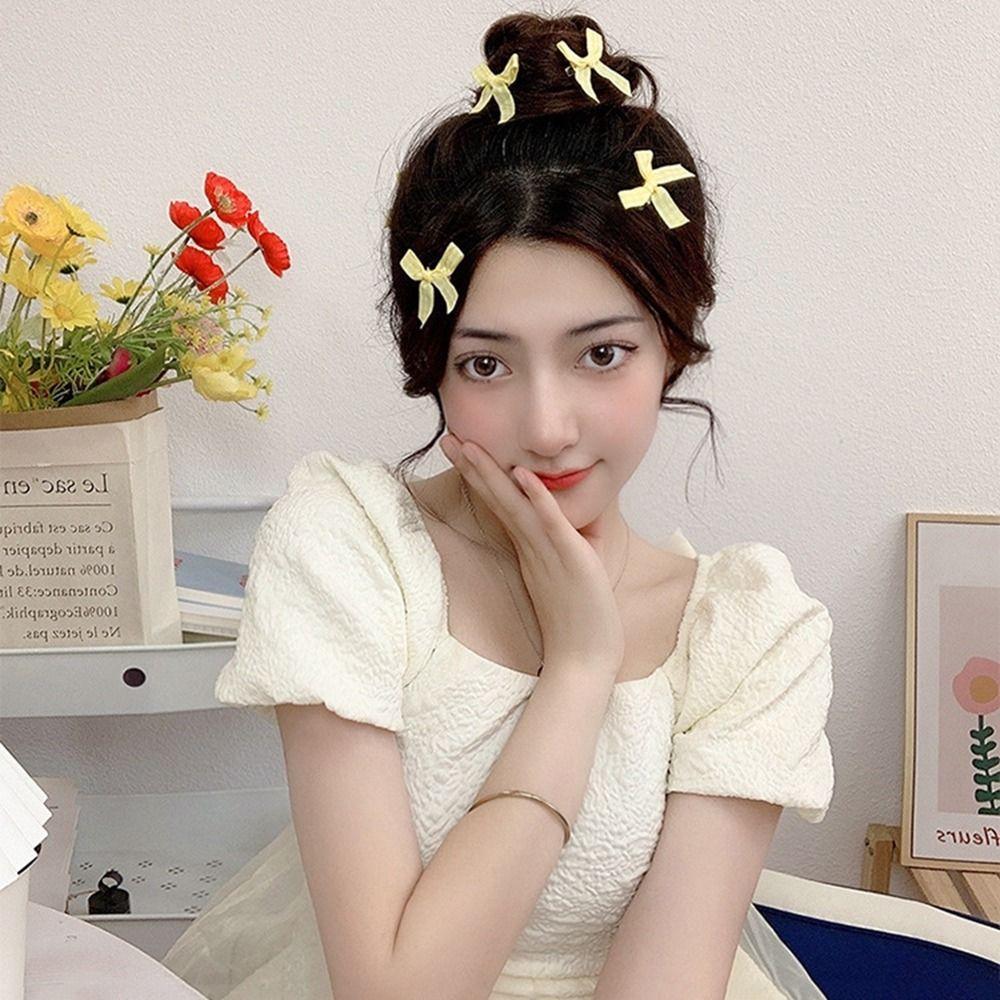 Cloth Bow Plaid Bowknot Hairpin Children's Hair Clip Female Hair Accessories Korean Style Headwear