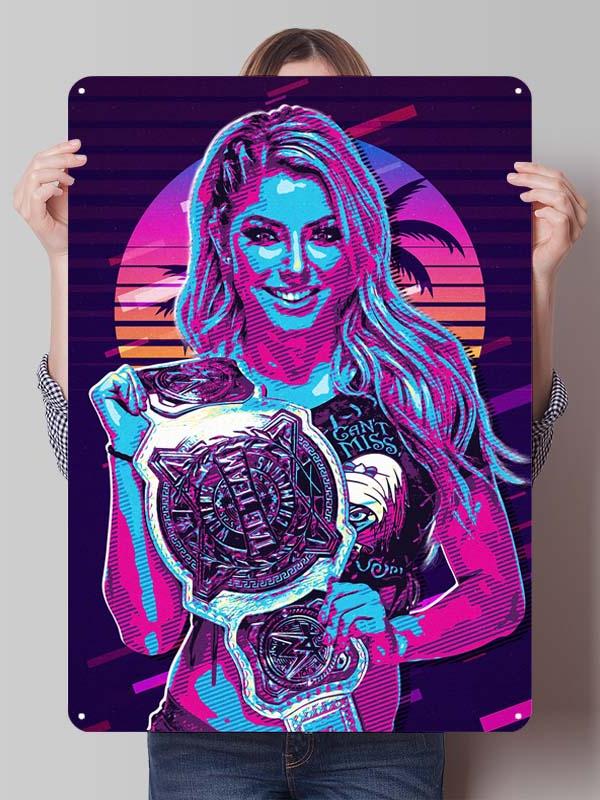 Bayley Alexa Bliss Metal Signs Wrestler Posters Room Decor Items Aesthetic Decoration Living Room Vintage Metal Plate Wall Art