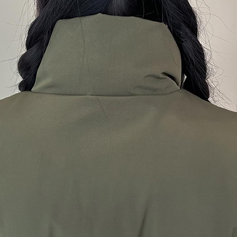 Fashion Winter Short Sleeveless Vest Woman Warm Outerwears Stand Collar Casual Thick Women's Jackets