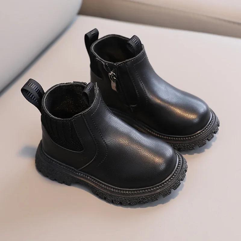 Children Fashionable Boot Simple Solid Color Casual Style Boot Kid  Outdoor Elegant Thermal Comfortable Non Slip Boot