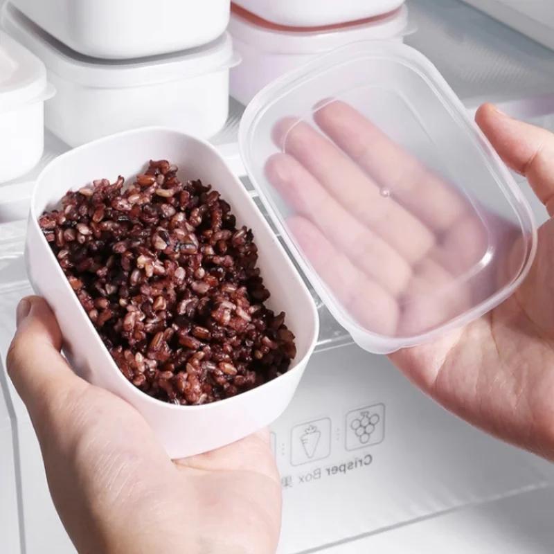 2pcs Multi-grain Rice Frozen Box Brown Rice Fat Reduction Meal Quantitative Bento Box Small Lunch Box