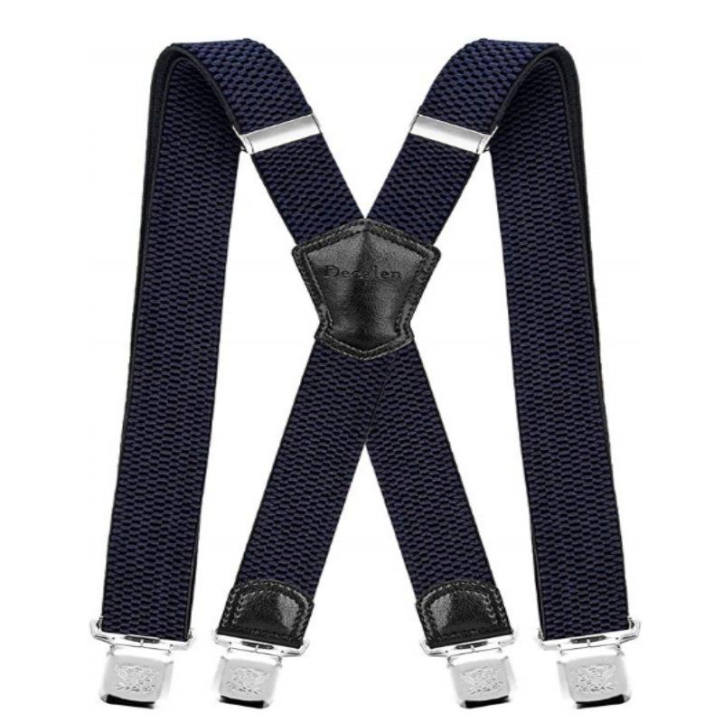 Men'S European Four-Clip Strap X-Shaped Corn Belt Large Clip Suspender Belt E-Commerce Men'S Shoulder