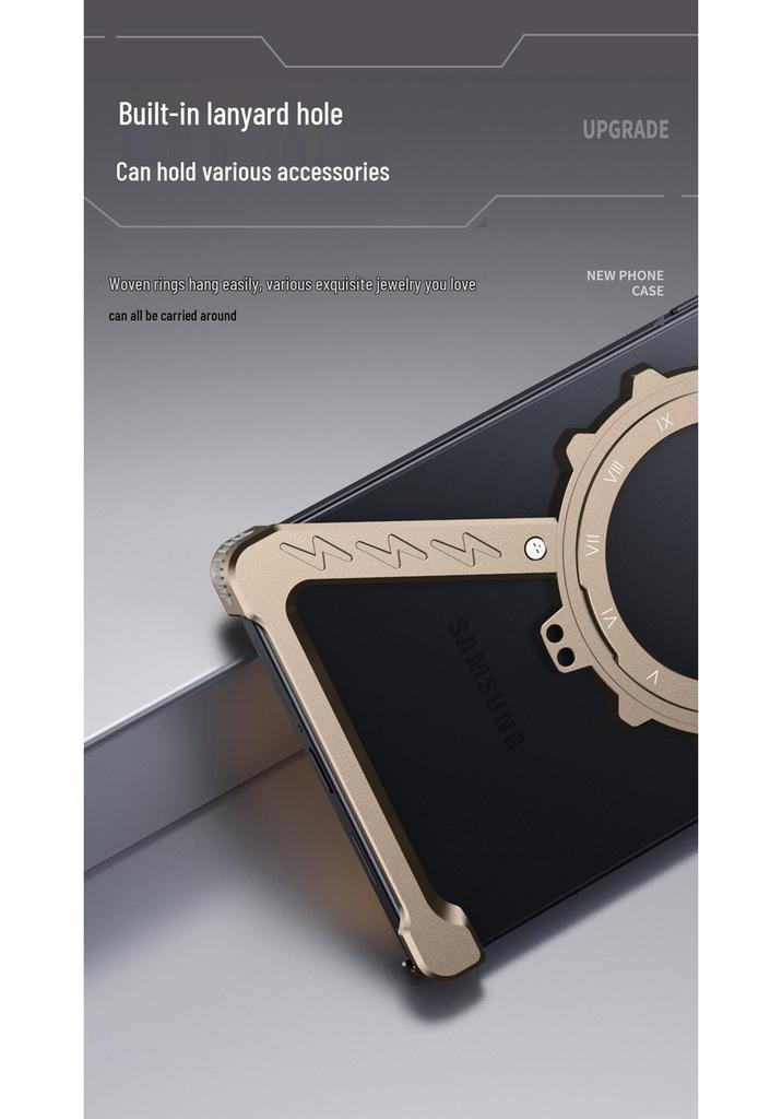 Samsung S25 Ultra Z-Type Metal Heat Dissipation Rotating Phone Case