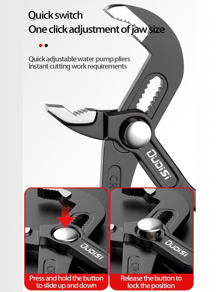 Otis multifunksjonell justerbar rød rørtang, 8" og 10" fiskemunnnøkkel