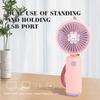 2024 New Handheld Charging Fan Cartoon Cute Small Student Charging Mini Fan with Wrist String Portable Pocket USB Fan Silent