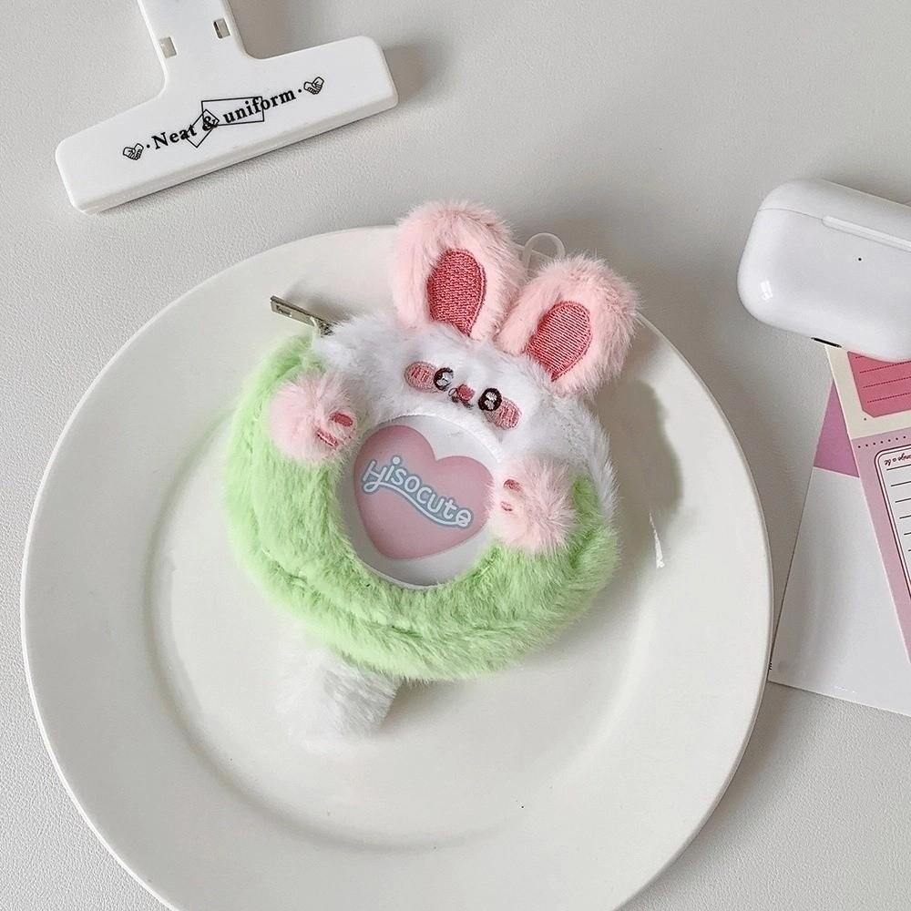 Plush Badge Ita Bag Cartoon Photo Storage Bag Mini Badge Holder Bag  for  Bluetooth Headset