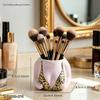 Nieuwigheid Vrouwelijk Lichaamsvormige Make-up Kwastbeker Hars Cosmetische Opbergbakje voor Kaptafel Badkamer Meisjeskamer Bureau Decor