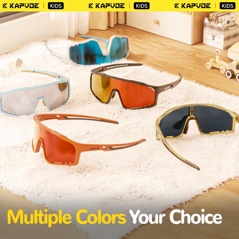 Kapvoe New Kids Polarized Sunglasses UV400 Cycling Boys Girls Hiking Eyewear Child Camping Goggles Fishing Running Glasses 2026