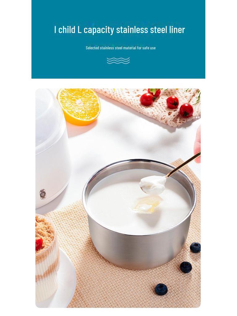 Compact Multi-Function Yogurt Maker with Stainless Steel Liner