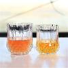 215ml/310ml Diamond Relief Wine Glass Fashionable Whiskey Glass Elegant Brandy Glass Vintage Relief Cup Party Bar Drinking Tools