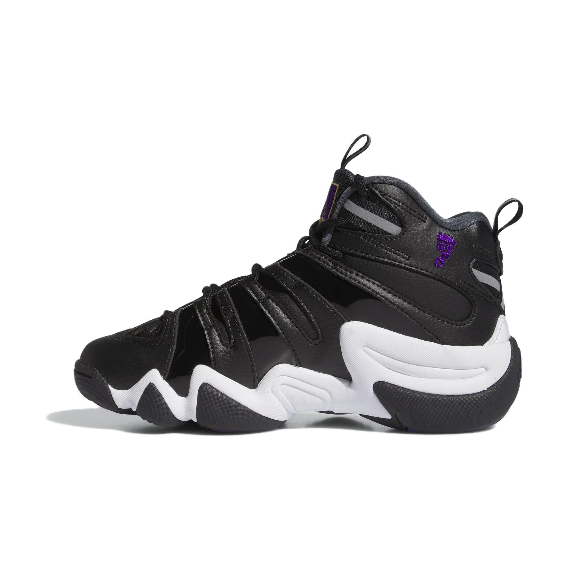 Adidas Crazy 8 Core Black Regal Purple Cloud White GS ID6189 36.5
