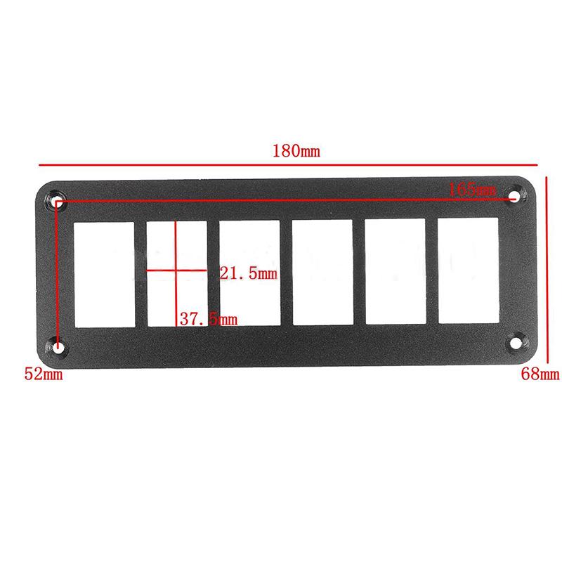 6 Way Car Truck Boat RV Aluminum Rocker Switch Panel Housing Holder Mount