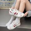 Mesh Breathable Leather German Training Shoes Women's New Versatile Casual Soft Sole Long Standing Not Tired Feet Sports Shoes Thin