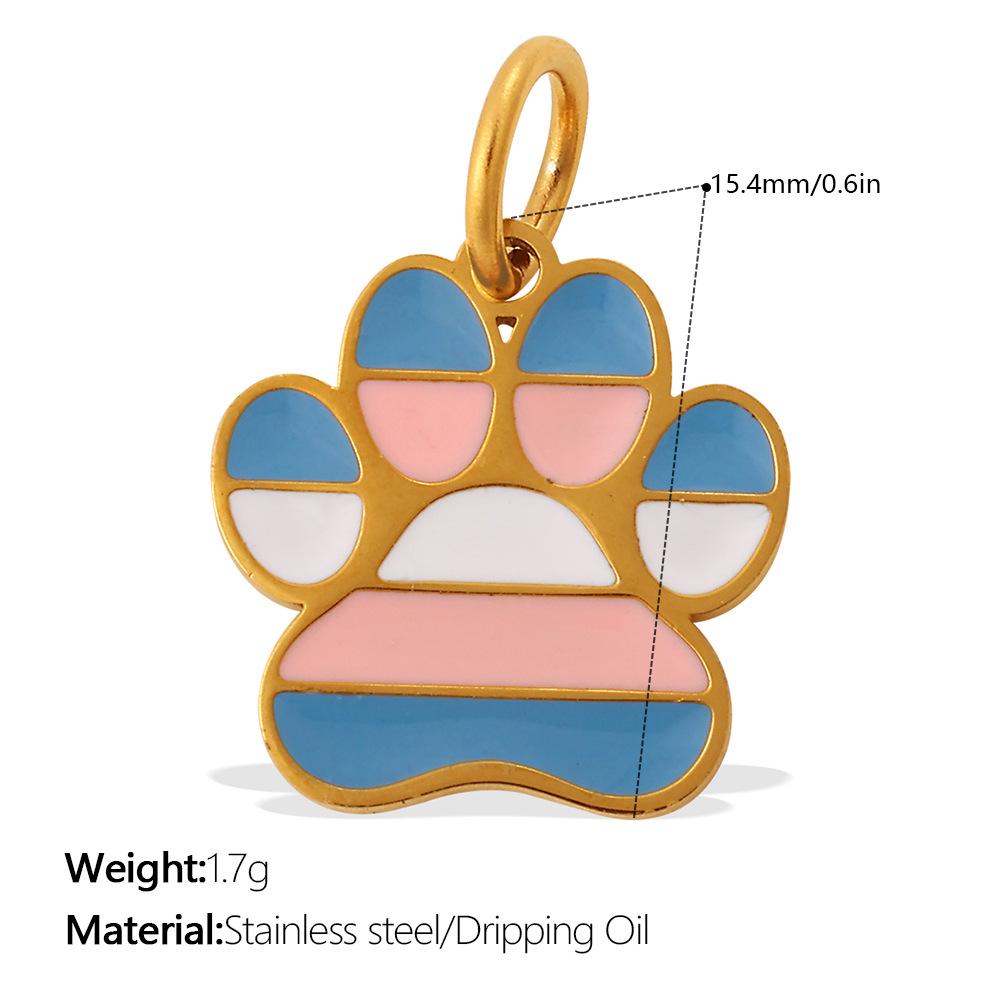 Cross-Border Cartoon Dog Paw Print Ornaments - Colorful Decorative DIY Accessories