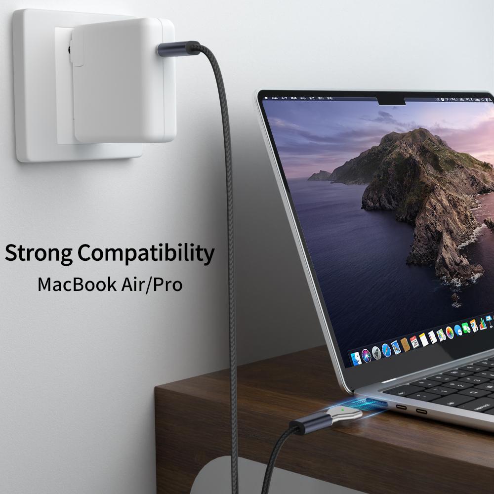 65W 100W 140W Type-C samice na Magsafe 3 Převodník Indikátorové světlo notebooku USB-C Magnetický adaptér Konektor pro MacBook Air/Pro