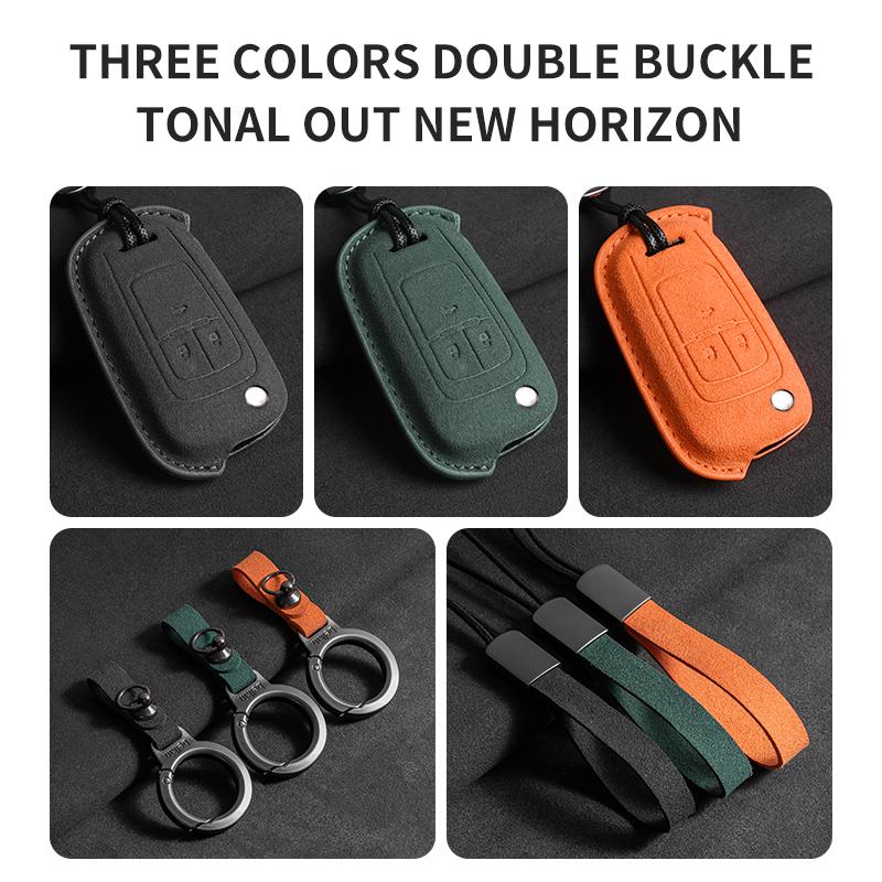Suede Car Key Case Cover Shell Fob For Buick Encore Envision Gl6 Gl8 Excelle Regal For Chevrolet Cruze Epica Lova Camaro Impala
