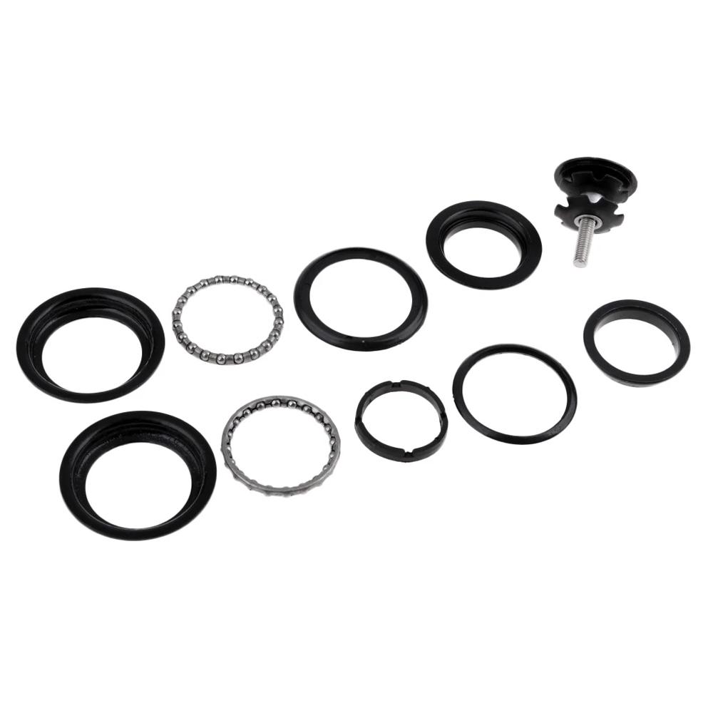 MTB Bike Zinc Zinc Alloy Black Road Bike Bike Threadless Headset Head-Tube Bike External Headset 1 1/8"