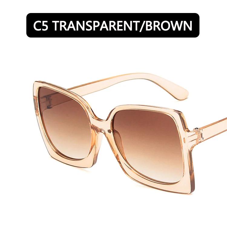 Big Frame Fashion Oversized Sunglasses Women Oversized  Plastic Female Gradient Sun Glasses  UV400 Eyewear